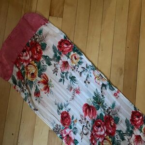 Floral Scarf with Red and Yellow Roses